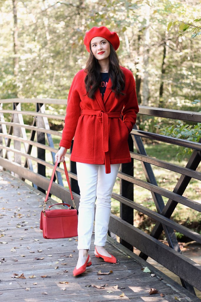 how to wear all red