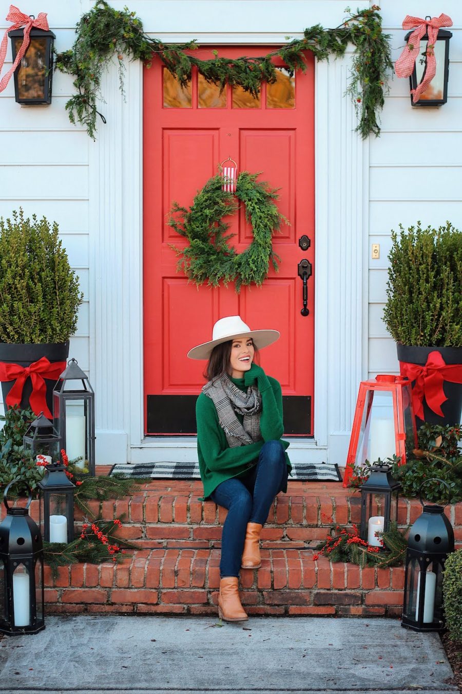 christmas decor porch holiday