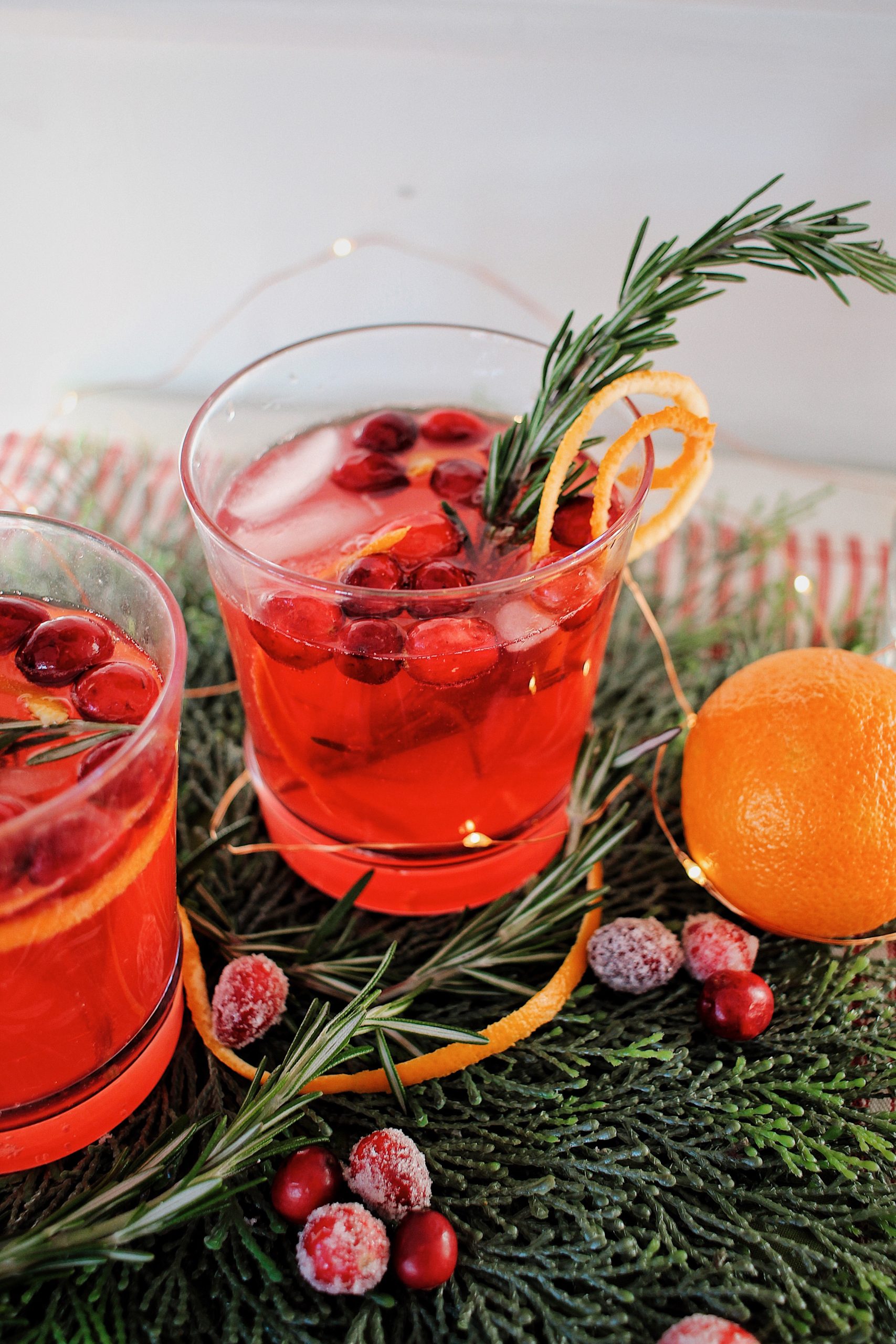 holiday cocktail cranberry mule